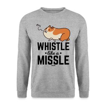Hamster whistles a song - Unisex Sweatshirt - salt & pepper - Front - Alina (178cm) & Michal (187cm)