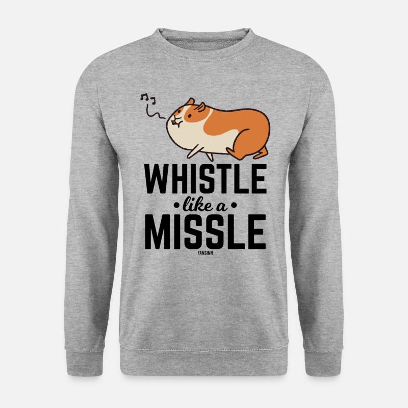 Hamster pfeift ein Lied - Unisex Pullover - Weißgrau meliert