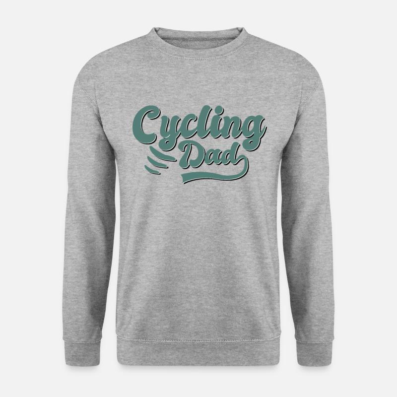 Fahrrad Papa Geschenk - Unisex Pullover - Weißgrau meliert
