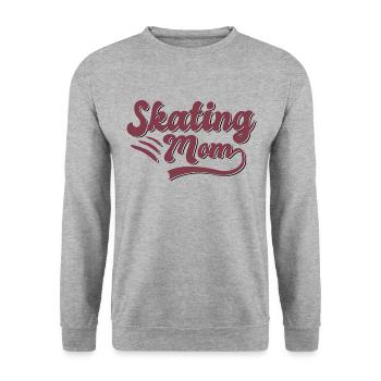 Cadeau Skating Mama - Sweat-shirt Unisexe - gris chiné - Devant - Alina (178cm) & Michal (187cm)