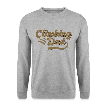Climbing Papa Gift - Unisex Sweatshirt - salt & pepper - Front - Alina (178cm) & Michal (187cm)