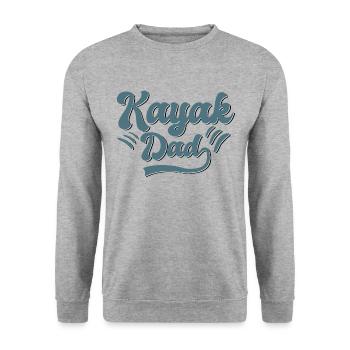 Kayak Papa Gift - Unisex Sweatshirt - salt & pepper - Front - Alina (178cm) & Michal (187cm)