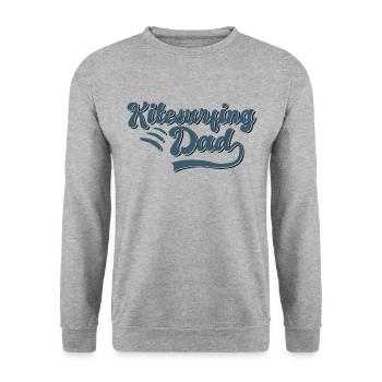 Kite surfen Papa Geschenk - Unisex Pullover - Weißgrau meliert - Vorne - Alina (178cm) & Michal (187cm)