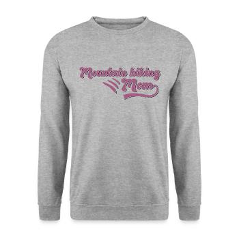 Mountain biking Mama - Unisex Pullover - Weißgrau meliert - Vorne - Alina (178cm) & Michal (187cm)