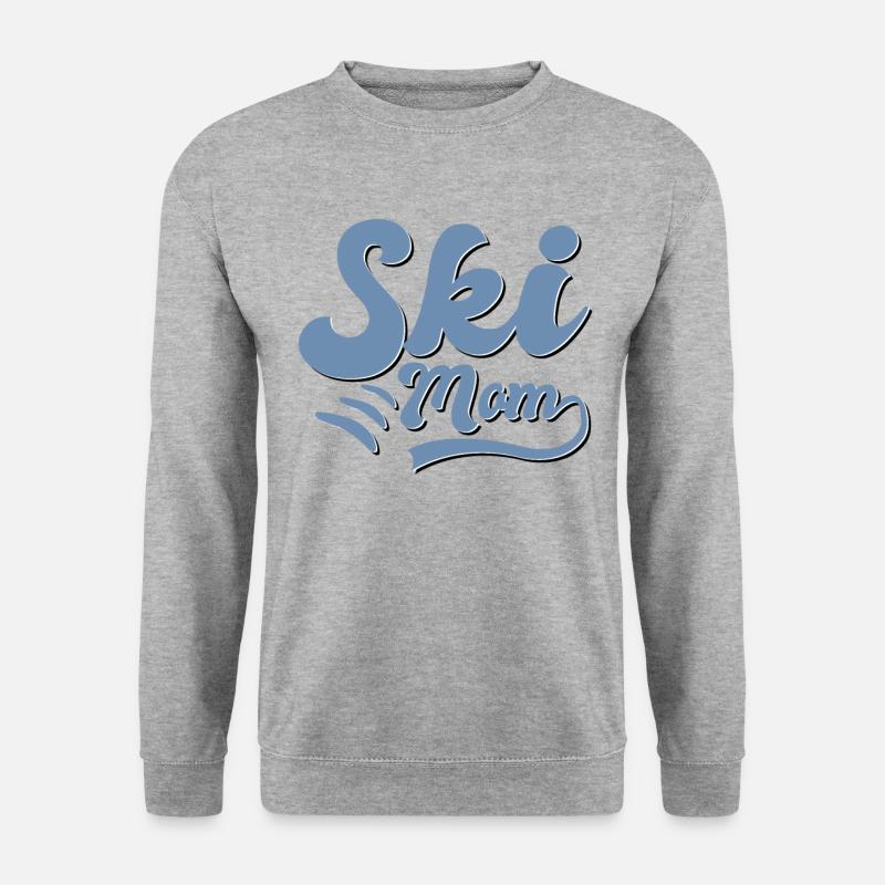 Ski Mama - Unisex Pullover - Weißgrau meliert