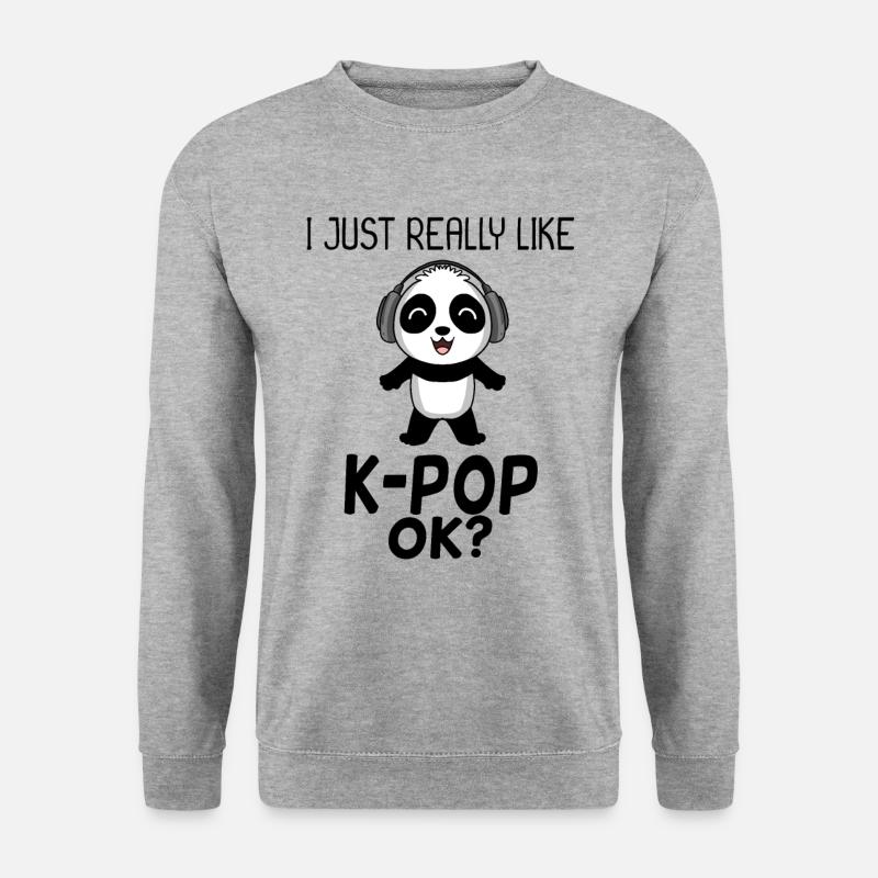 k Pop Saying Panda - Unisex Sweatshirt - salt & pepper
