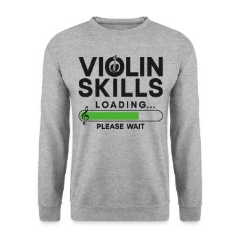 Violin Violinist Violin Skills - Unisex Pullover - Weißgrau meliert - Vorne - Alina (178cm) & Michal (187cm)