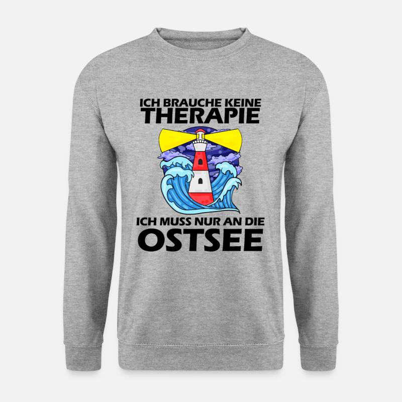Ostsee Urlaub - Unisex Pullover - Weißgrau meliert