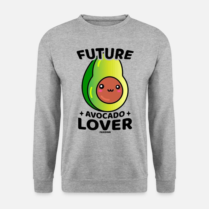 Future Avocado Lover - Unisex Pullover - Weißgrau meliert