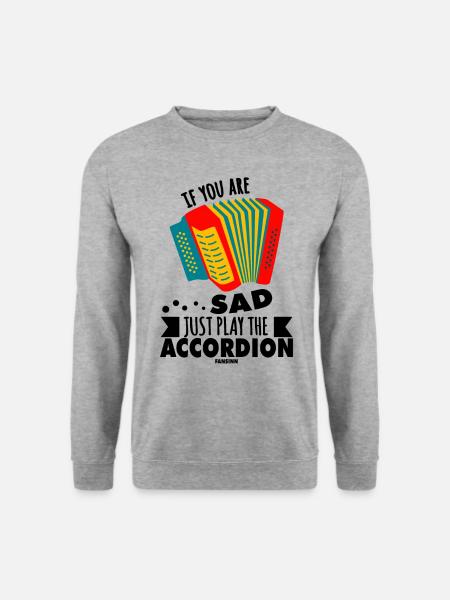 Akkordeon Musikverein Musikschule - Unisex Pullover - Weißgrau meliert