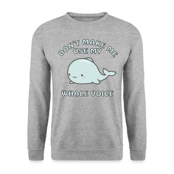 Bébé Baleine Poisson Bébé Enfants Cadeau - Sweat-shirt Unisexe - gris chiné - Devant - Alina (178cm) & Michal (187cm)