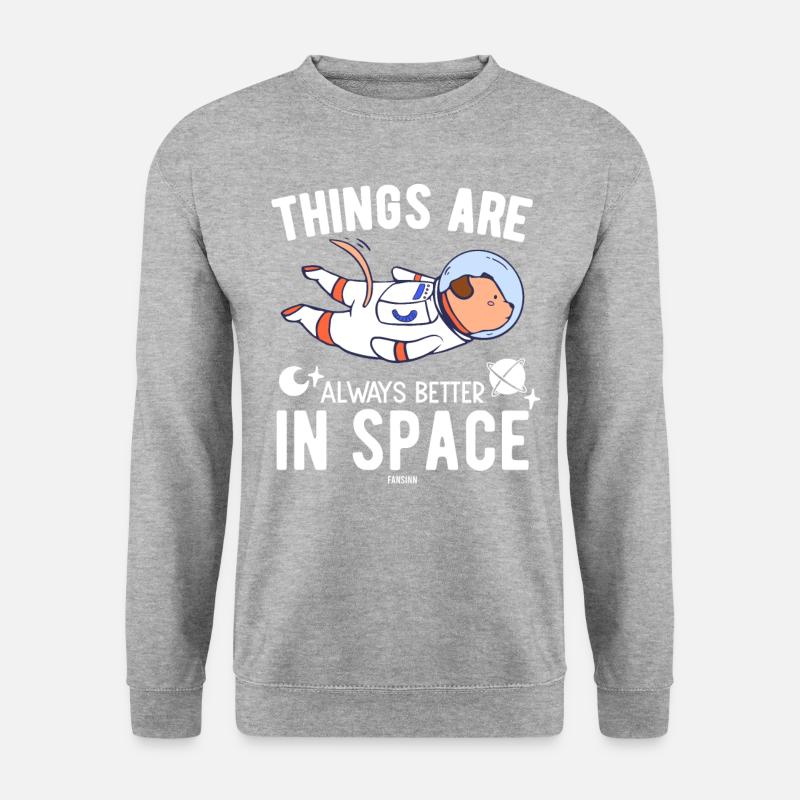 dog science universe galaxy - Unisex Sweatshirt - salt & pepper