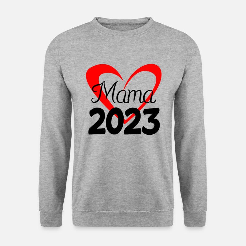 Mama 2023 - Unisex Pullover - Weißgrau meliert