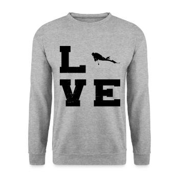 Diver Scuba Diving Free Dive Women Diving - Unisex Sweatshirt - salt & pepper - Front - Alina (178cm) & Michal (187cm)