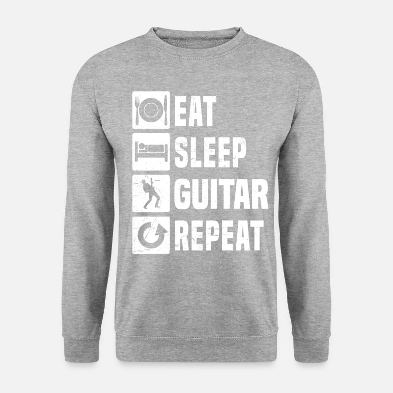 Egitarre electronic guitar Guitar Gitarrenspieler - Unisex Pullover - Weißgrau meliert