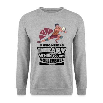 Volleyball - Unisex Sweatshirt - salt & pepper - Front - Alina (178cm) & Michal (187cm)