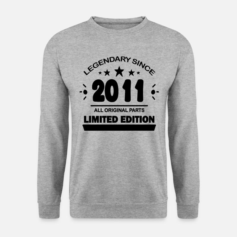 2011 - Unisex Pullover - Weißgrau meliert