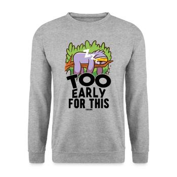 tired sloth snores Sloth - Unisex Sweatshirt - salt & pepper - Front - Alina (178cm) & Michal (187cm)