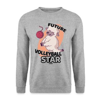 Future star du volleyball moutons enfant bébé - Sweat-shirt Unisexe - gris chiné - Devant - Alina (178cm) & Michal (187cm)