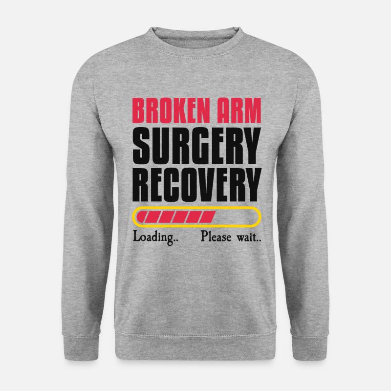 Récupération chirurgicale du bras cassé - Sweat-shirt Unisexe - gris chiné