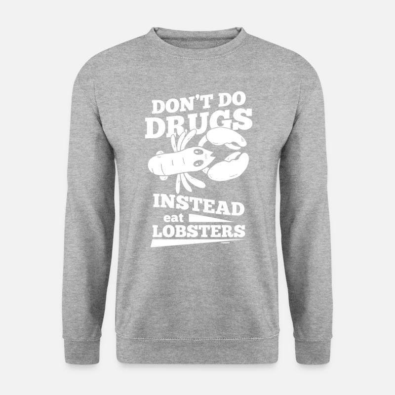 Hummer Geschenkidee - Unisex Pullover - Weißgrau meliert