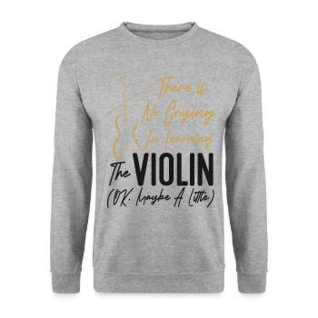 Violoniste Il n’y a pas de violoniste - Sweat-shirt Unisexe - gris chiné - Devant - Alina (178cm) & Michal (187cm)