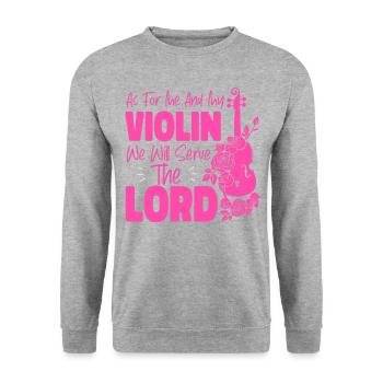 Violoniste Violoniste Jesus Faith - Sweat-shirt Unisexe - gris chiné - Devant - Alina (178cm) & Michal (187cm)