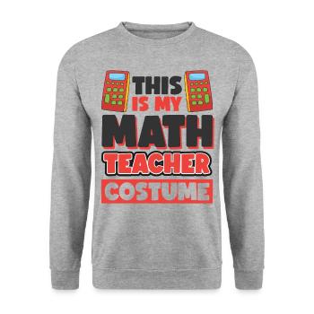 Das ist mein Mathelehrer Kostüm - Unisex Pullover - Weißgrau meliert - Vorne - Alina (178cm) & Michal (187cm)