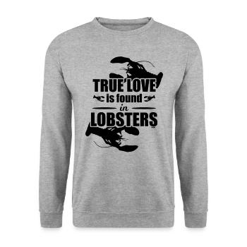 Lhomster Love drôle de dicton - Sweat-shirt Unisexe - gris chiné - Devant - Alina (178cm) & Michal (187cm)