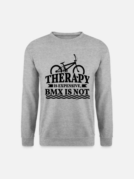 Therapy BMX Cycling Gift Idea - Unisex Sweatshirt - salt & pepper