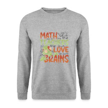 Math teachers love brains - Halloween costume - Unisex Sweatshirt - salt & pepper - Front - Alina (178cm) & Michal (187cm)