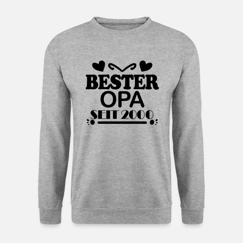 Bester Opa seit 2000 - Unisex Pullover - Weißgrau meliert