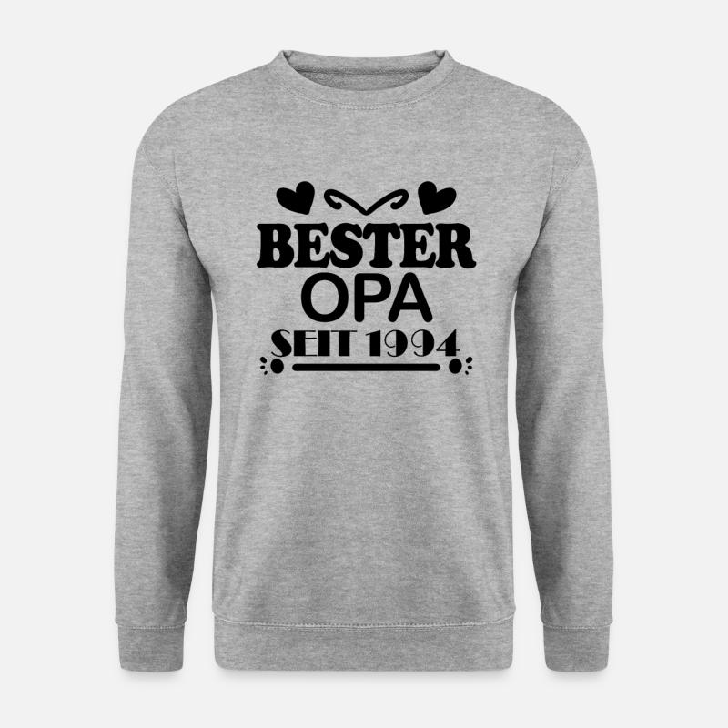 Bester Opa seit 1994 - Unisex Pullover - Weißgrau meliert
