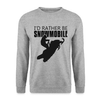 I would rather - Unisex Sweatshirt - salt & pepper - Front - Alina (178cm) & Michal (187cm)