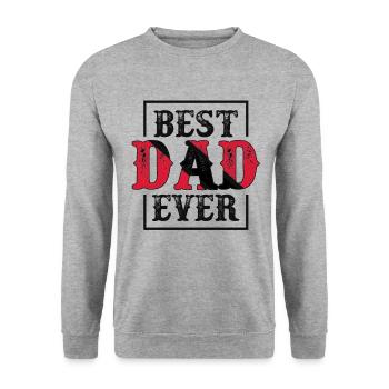 Meilleur père de tous les temps Tobago Trinidad Flag - Sweat-shirt Unisexe - gris chiné - Devant - Alina (178cm) & Michal (187cm)