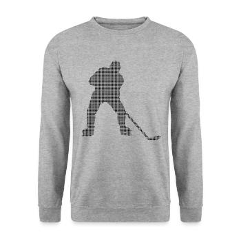 Hockey sur glace - Sweat-shirt Unisexe - gris chiné - Devant - Alina (178cm) & Michal (187cm)