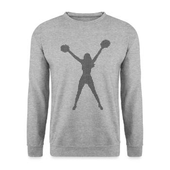 Cheerleading - Sweat-shirt Unisexe - gris chiné - Devant - Alina (178cm) & Michal (187cm)