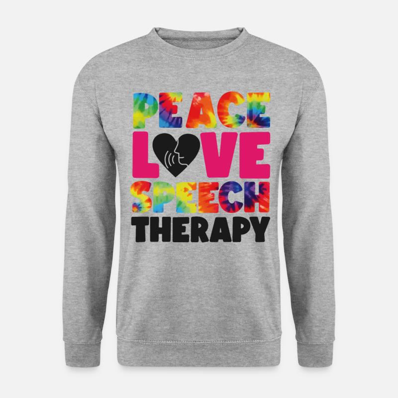 Speech Therapist Therapy Assistant - Unisex Pullover - Weißgrau meliert
