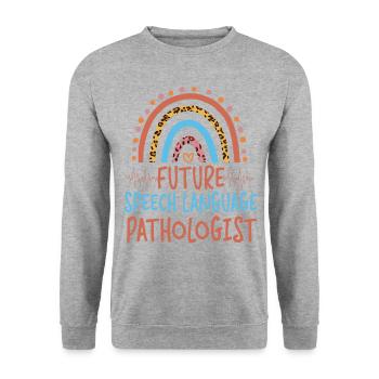 Speech Therapist Therapy Assistant - Unisex Sweatshirt - salt & pepper - Front - Alina (178cm) & Michal (187cm)