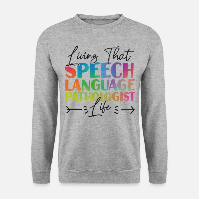 Speech Therapist Therapy Assistant - Unisex Pullover - Weißgrau meliert
