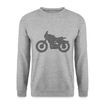 Motorcycle - Unisex Sweatshirt - salt & pepper - Front - Alina (178cm) & Michal (187cm)