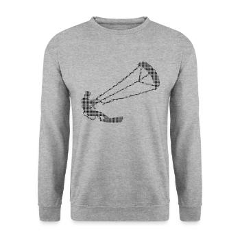 Kite Surfing - Unisex Sweatshirt - salt & pepper - Front - Alina (178cm) & Michal (187cm)