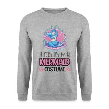 Ceci est mon costume de sirène - Sweat-shirt Unisexe - gris chiné - Devant - Alina (178cm) & Michal (187cm)