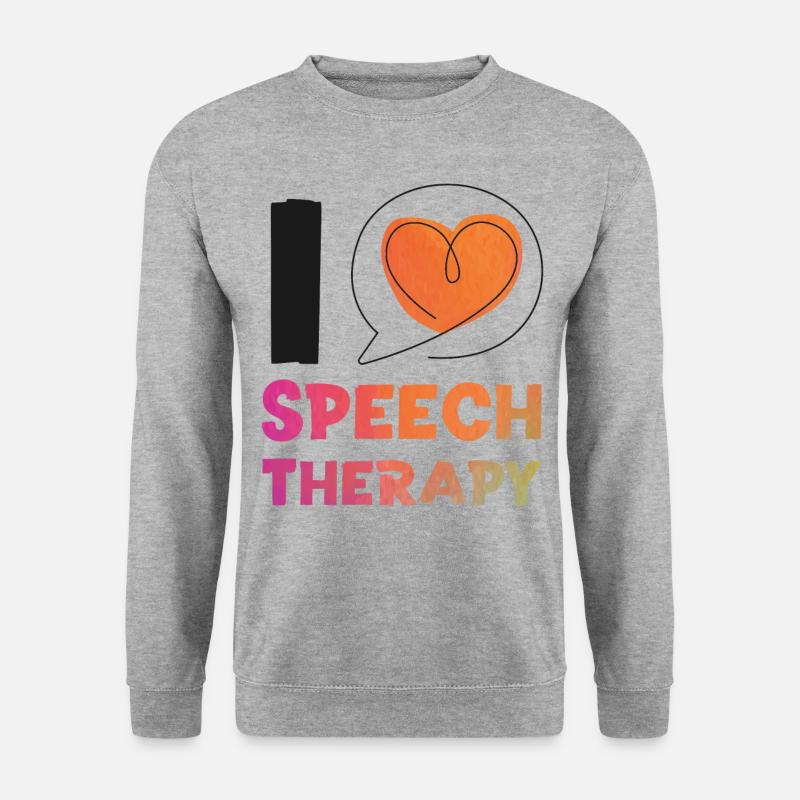Speech Therapist Therapy Assistant - Unisex Pullover - Weißgrau meliert