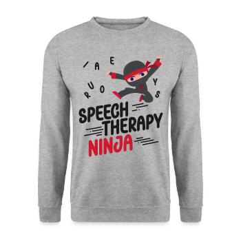 Speech Therapist Therapy Assistant - Unisex Sweatshirt - salt & pepper - Front - Alina (178cm) & Michal (187cm)