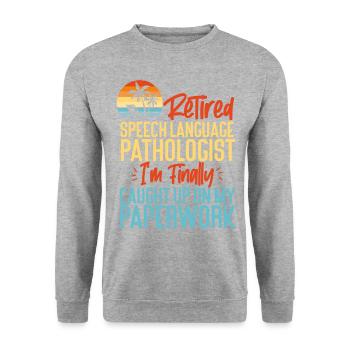 Speech Therapist Therapy Assistant - Unisex Sweatshirt - salt & pepper - Front - Alina (178cm) & Michal (187cm)