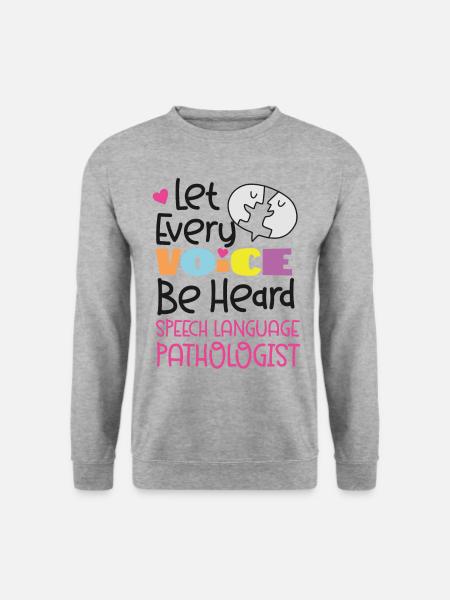 Speech Therapist Therapy Assistant - Unisex Pullover - Weißgrau meliert