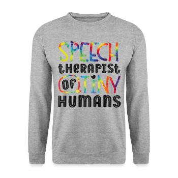 Assistant orthophoniste - Sweat-shirt Unisexe - gris chiné - Devant - Alina (178cm) & Michal (187cm)