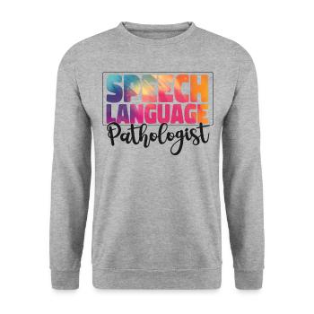 Speech Therapist Therapy Assistant - Unisex Pullover - Weißgrau meliert - Vorne - Alina (178cm) & Michal (187cm)