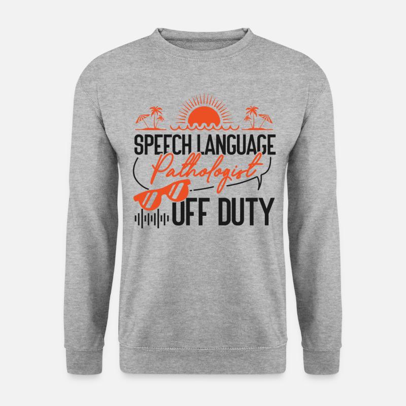 Speech Therapist Therapy Assistant - Unisex Pullover - Weißgrau meliert